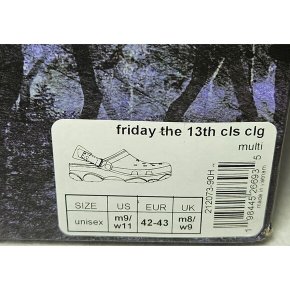 CROCS Classic Clogs Friday The 13th Jason Vorhees Men\'s Size 9 NEW IN BOX main image 5